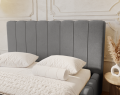 Łóżko tapicerowane z pojemnikiem Amore szare