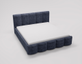 Łóżko tapicerowane z pojemnikiem Crush granatowe