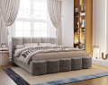 Łóżko tapicerowane z pojemnikiem Crush szare