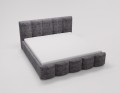 Łóżko tapicerowane z pojemnikiem Crush grafitowe
