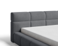 Łóżko tapicerowane z pojemnikiem Sleek szare