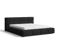 Łóżko tapicerowane z pojemnikiem Sleek czarne