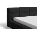 Łóżko tapicerowane z pojemnikiem Sleek czarne