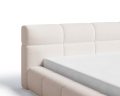 Łóżko tapicerowane z pojemnikiem Sleek boucle beżowe