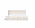 Łóżko tapicerowane z pojemnikiem Sleek boucle beżowe
