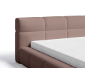 Łóżko tapicerowane z pojemnikiem Sleek boucle brązowe