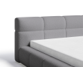 Łóżko tapicerowane z pojemnikiem Sleek boucle szare