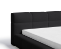 Łóżko tapicerowane z pojemnikiem Sleek boucle czarne