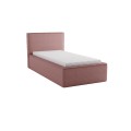 Stylowe łóżko tapicerowane Magic Dream bouclé ciemny róż