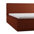 Nowoczesne łóżko tapicerowane Magic Dream bouclé  ceglasty brąz