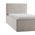 Nowoczesne łóżko tapicerowane z pojemnikiem Magic Dream jasno-beżowy aksamit