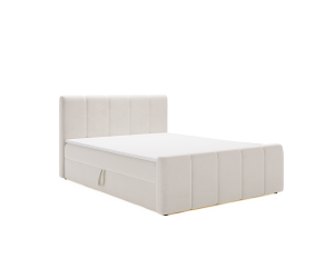 Łóżko kontynentalne Lupo jasnobeżowe