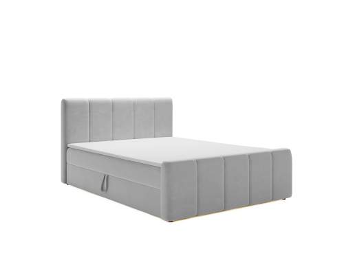 Łóżko kontynentalne Lupo jasnoszare