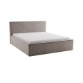 Stylowe łóżko tapicerowane z pojemnikiem Magic Dream aksamit taupe