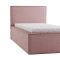 Nowoczesne łóżko tapicerowane z pojemnikiem Magic Dream różowy aksamit 