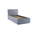 Łóżko tapicerowane z pojemnikiem Magic Dream błękitny aksamit