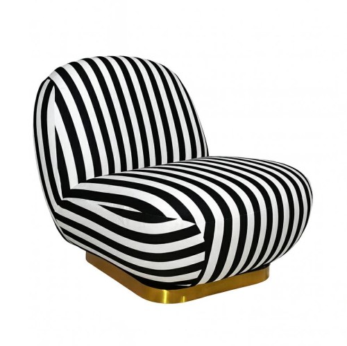 Fotel obrotowy MaMaison AZURE biało-czarny