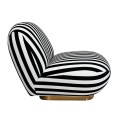 Fotel obrotowy MaMaison AZURE biało-czarny