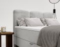 Łóżko kontynentalne Roll jasnoszare