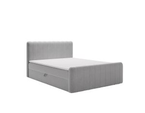 Łóżko kontynentalne Simple jasnoszare