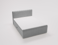 Łóżko kontynentalne Simple jasnoszare