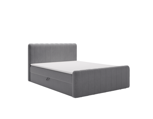 Łóżko kontynentalne Simple szare