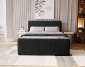 Łóżko kontynentalne Simple czarne