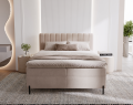 Łóżko kontynentalne Cozy beżowe