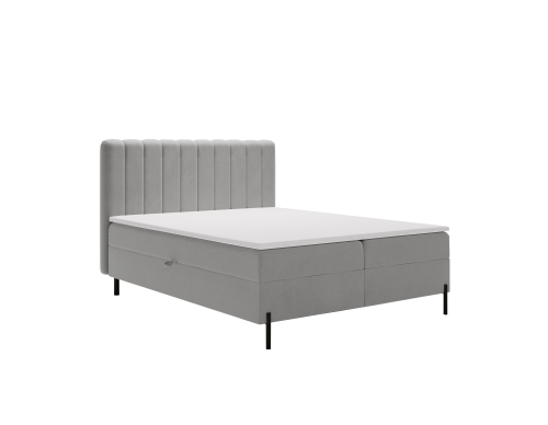 Łóżko kontynentalne Cozy jasnoszare