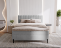 Łóżko kontynentalne Cozy jasnoszare