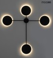 Nowoczesna czarna lampa ścienna SHADOW 4 MOOSEE