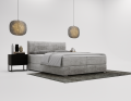 Łóżko kontynentalne Amore jasnoszare