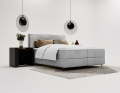 Łóżko kontynentalne Eternity jasnoszare