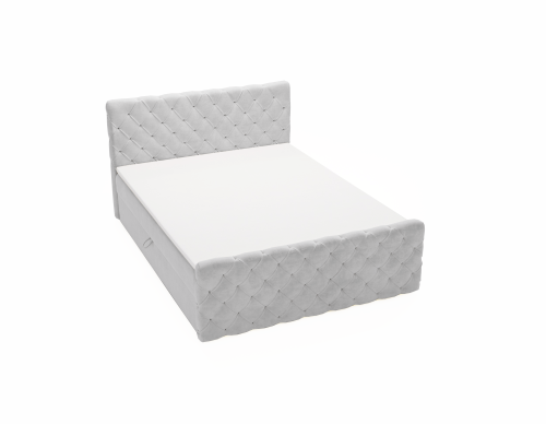 Łóżko kontynentalne Classic pikowane jasnoszare