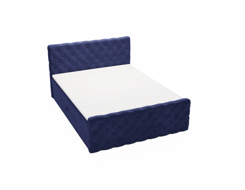Łóżko kontynentalne Classic pikowane granatowe