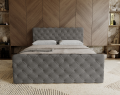 Łóżko kontynentalne Classic pikowane grafitowy szary