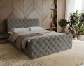 Łóżko kontynentalne Classic pikowane grafitowy szary