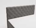 Łóżko kontynentalne Classic pikowane grafitowy szary