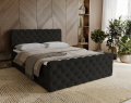 Łóżko kontynentalne Classic pikowane czarny