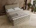Łóżko kontynentalne Classic pikowane beżowe