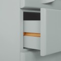 Niebieskoszara komoda z 6 szufladami HKLiving