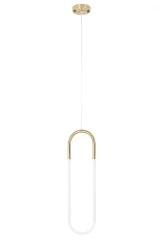 Lampa wisząca PUZO złoto i biel