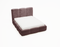 Łóżko tapicerowane z pojemnikiem Roll czekoladowy brąz