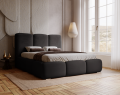 Łóżko tapicerowane z pojemnikiem Roll czarne