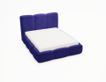 Łóżko tapicerowane z pojemnikiem Roll niebieski kobaltowy