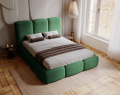 Łóżko tapicerowane z pojemnikiem Roll zielone