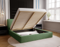 Łóżko tapicerowane z pojemnikiem Eternity oliwkowe