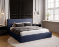 Łóżko tapicerowane z pojemnikiem Eternity granatowe