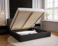 Łóżko tapicerowane z pojemnikiem Eternity czarne