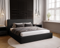 Łóżko tapicerowane z pojemnikiem Eternity czarne